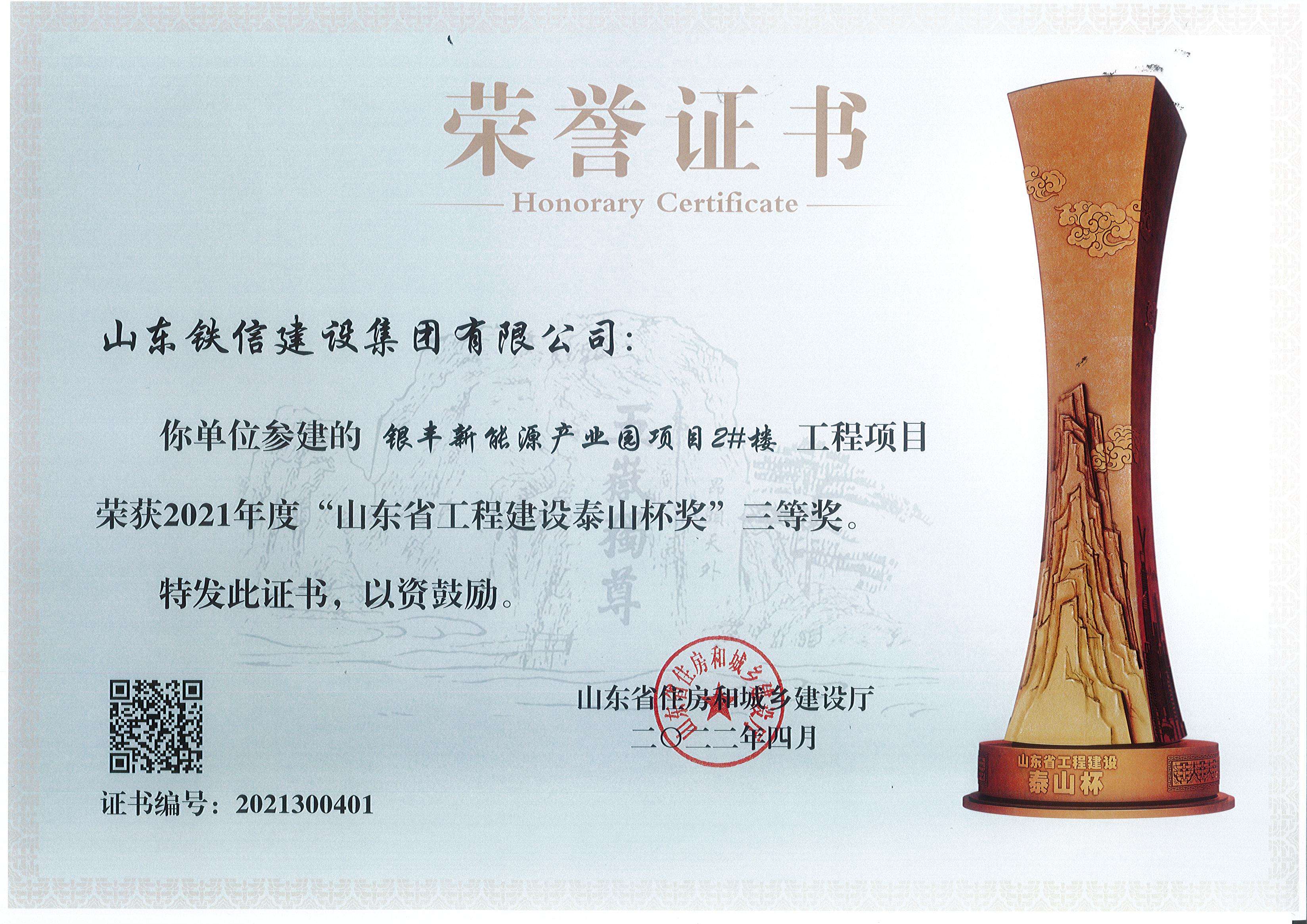 泰山杯-银丰新能源项目 泰山杯-银丰新能源项目